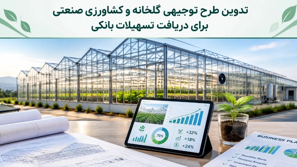 تدوین طرح توجیهی گلخانه و کشاورزی صنعتی برای دریافت تسهیلات بانکی تدوین طرح توجیهی گلخانه و کشاورزی صنعتی برای دریافت تسهیلات بانکی